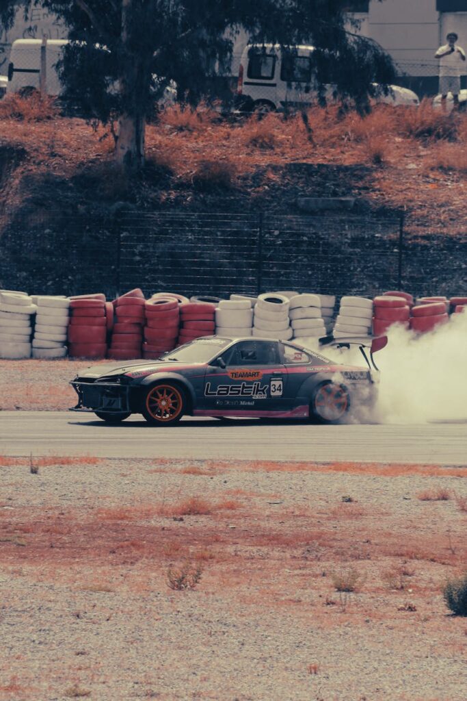 drift car in action